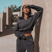 Long Sleeve Turtleneck Sweatshirt NOOVAMUSE